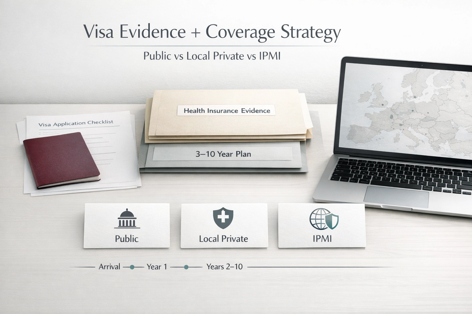 Americans Moving to Europe in 2026: Health Insurance, Visa Evidence and a 3–10 Year Strategy (Public vs Local Private vs IPMI)